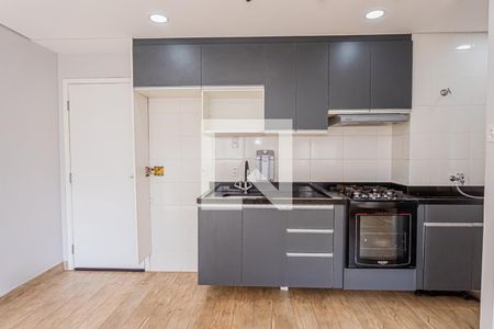 Sala, cozinha e área de serviço de apartamento para alugar com 1 quarto, 40m² em Vila Siqueira (zona Norte), São Paulo