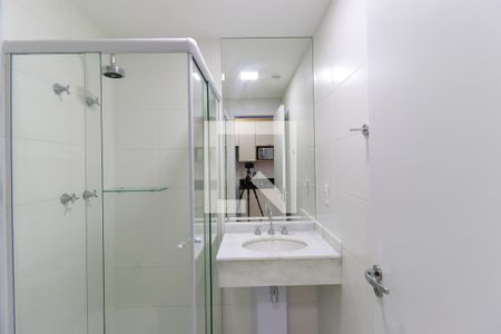 Banheiro de kitnet/studio para alugar com 1 quarto, 24m² em Brooklin, São Paulo