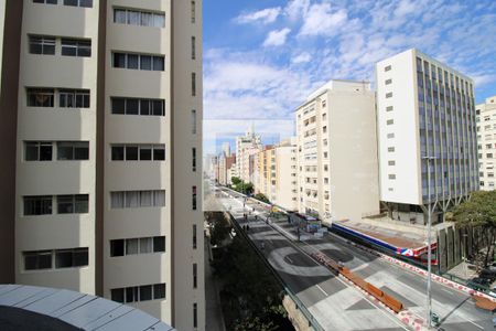 Vista da varanda de kitnet/studio à venda com 1 quarto, 47m² em Santa Cecília, São Paulo
