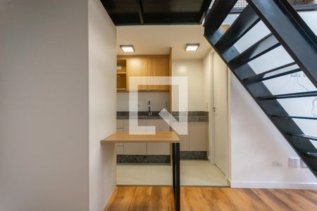 Sala e Cozinha de apartamento para alugar com 1 quarto, 40m² em Mossunguê, Curitiba