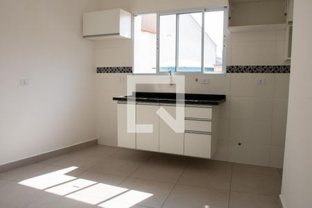 Sala e Cozinha de apartamento à venda com 1 quarto, 34m² em Vila Isolina Mazzei, São Paulo