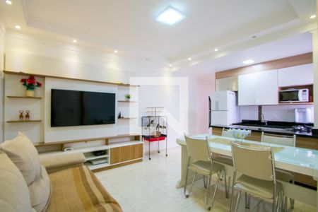 Sala de apartamento à venda com 2 quartos, 105m² em Vila Scarpelli, Santo André