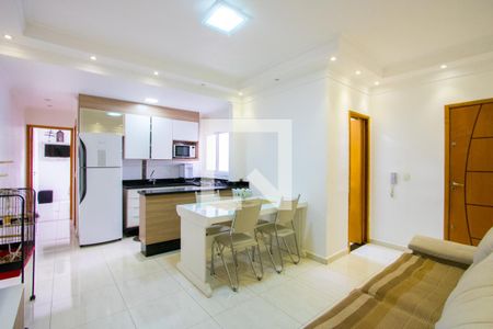 Sala de apartamento à venda com 2 quartos, 105m² em Vila Scarpelli, Santo André