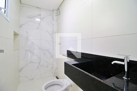 Banheiro da Suíte 1 de apartamento à venda com 3 quartos, 76m² em Vila Camilopolis, Santo André