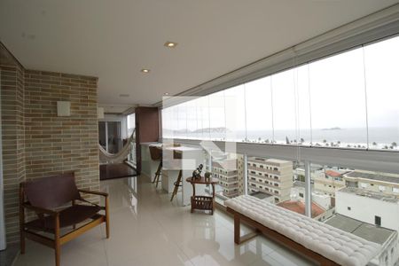 Varanda gourmet de apartamento para alugar com 3 quartos, 170m² em Jardim Belmar, Guarujá