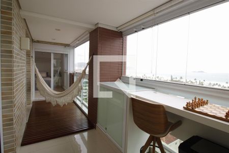 Varanda gourmet de apartamento para alugar com 3 quartos, 170m² em Jardim Belmar, Guarujá