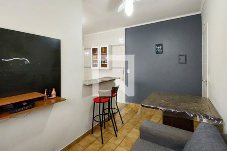 Sala de apartamento para alugar com 1 quarto, 37m² em Cidade Ocian, Praia Grande