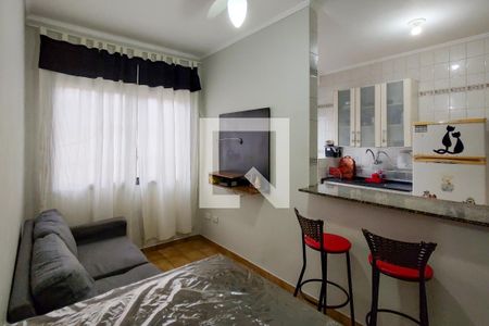 Sala de apartamento para alugar com 1 quarto, 37m² em Cidade Ocian, Praia Grande