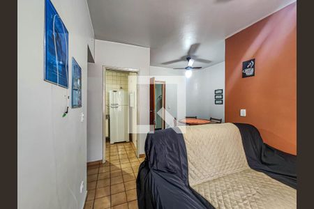 Sala de apartamento para alugar com 1 quarto, 49m² em Parque Enseada, Guarujá