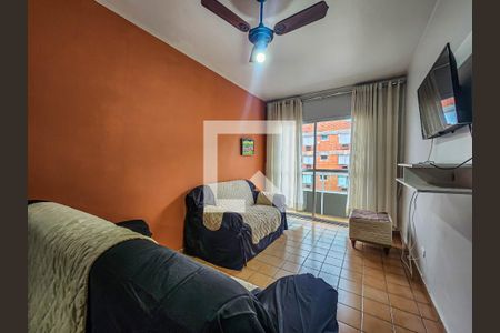 Sala de apartamento para alugar com 1 quarto, 49m² em Parque Enseada, Guarujá