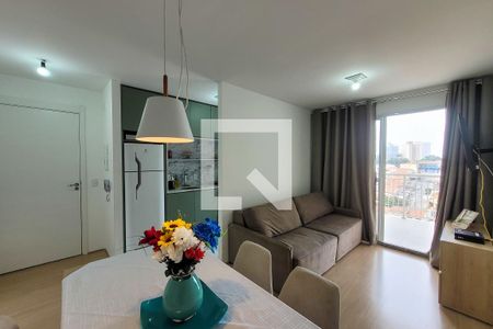 sala de estar/jantar de apartamento à venda com 1 quarto, 45m² em Vila das Mercês, São Paulo