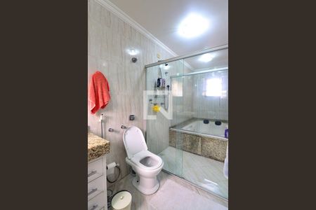 Banheiro do Quarto 1 - Suíte de casa à venda com 4 quartos, 166m² em Campestre, Santo André