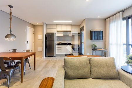 Sala de apartamento à venda com 1 quarto, 65m² em Indianópolis, São Paulo