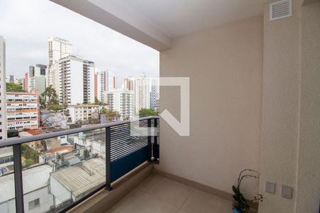 Varanda de kitnet/studio para alugar com 1 quarto, 25m² em Cerqueira César, São Paulo