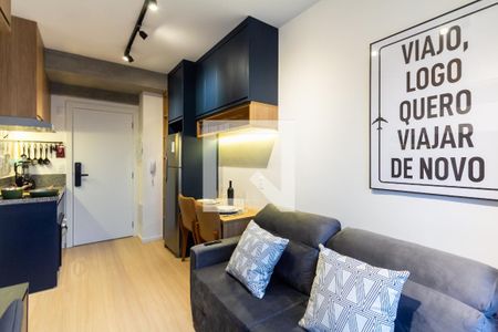 Sala/Cozinha de apartamento para alugar com 1 quarto, 27m² em Vila Nova Conceição, São Paulo