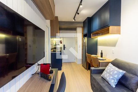 Sala/Cozinha de apartamento para alugar com 1 quarto, 27m² em Vila Nova Conceição, São Paulo