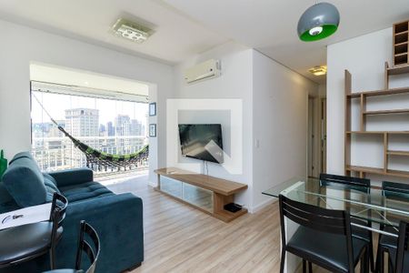 Sala de apartamento à venda com 2 quartos, 62m² em Brooklin Paulista, São Paulo