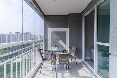 Sala - Varanda de apartamento à venda com 2 quartos, 64m² em Brooklin, São Paulo