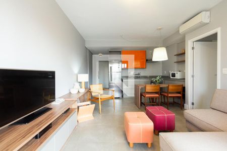 Sala/Cozinha de apartamento para alugar com 1 quarto, 65m² em Vila Nova Conceição, São Paulo