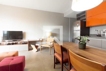 Sala/Cozinha de apartamento para alugar com 1 quarto, 65m² em Vila Nova Conceição, São Paulo