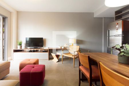 Sala/Cozinha de apartamento para alugar com 1 quarto, 65m² em Vila Nova Conceição, São Paulo