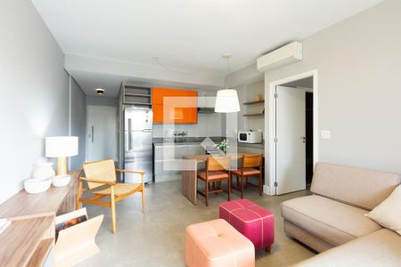 Sala/Cozinha de apartamento para alugar com 1 quarto, 65m² em Vila Nova Conceição, São Paulo