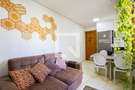 Sala de apartamento à venda com 2 quartos, 72m² em Vila Silvestre, Santo André