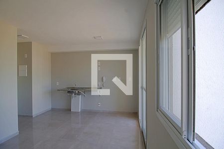 Quarto e cozinha de kitnet/studio à venda com 1 quarto, 24m² em Vila Andrade, São Paulo