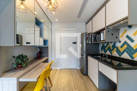 Cozinha de kitnet/studio para alugar com 1 quarto, 26m² em Campos Elíseos, São Paulo