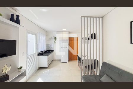 Sala - Sala de Jantar - Cozinha de apartamento à venda com 2 quartos, 50m² em Vila Silvestre, Santo André