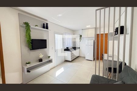 Sala - Sala de Jantar - Cozinha de apartamento à venda com 2 quartos, 50m² em Vila Silvestre, Santo André