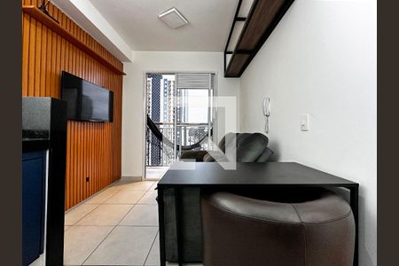 Sala de apartamento à venda com 1 quarto, 28m² em Jardim Caravelas, São Paulo