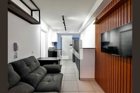 Sala de apartamento à venda com 1 quarto, 28m² em Jardim Caravelas, São Paulo