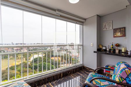 Varanda da Sala de apartamento à venda com 2 quartos, 67m² em Vila Eldízia, Santo André