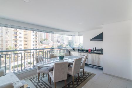 Varanda Gourmet de apartamento à venda com 3 quartos, 113m² em Vila Assunção, Santo André