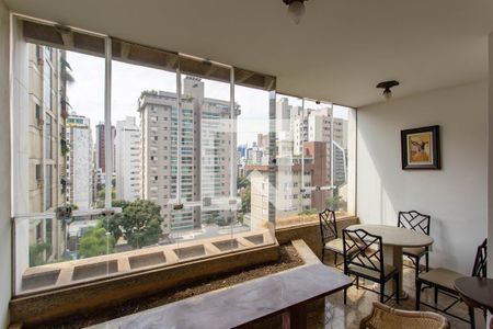 Varanda de apartamento à venda com 4 quartos, 240m² em Lourdes, Belo Horizonte