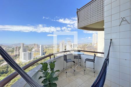 varanda de apartamento à venda com 1 quarto, 50m² em Vale do Sereno, Nova Lima