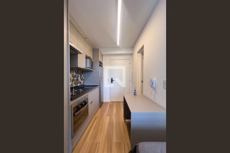 Cozinha de kitnet/studio para alugar com 1 quarto, 21m² em Moema, São Paulo