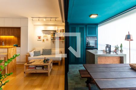 Sala de apartamento para alugar com 1 quarto, 50m² em Bela Vista, São Paulo