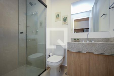 Banheiro de kitnet/studio à venda com 1 quarto, 25m² em Itaim Bibi, São Paulo