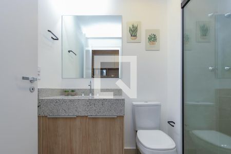 Banheiro de kitnet/studio para alugar com 1 quarto, 25m² em Itaim Bibi, São Paulo