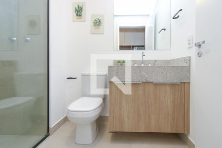 Banheiro de kitnet/studio à venda com 1 quarto, 25m² em Chácara Santo Antônio, São Paulo