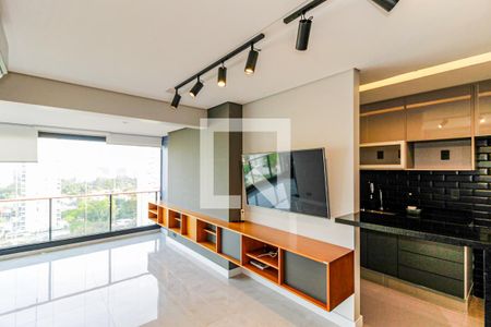 Sala de apartamento para alugar com 1 quarto, 50m² em Jardim Santo Amaro, São Paulo