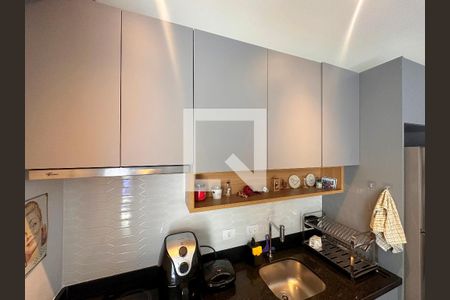 Detalhe Cozinha de apartamento para alugar com 1 quarto, 35m² em Brooklin Paulista, São Paulo