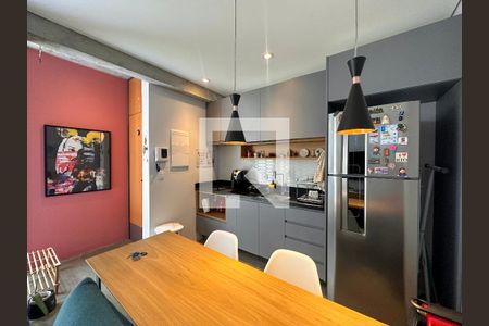 Cozinha de apartamento à venda com 1 quarto, 35m² em Brooklin Paulista, São Paulo