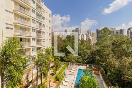 Vista da Varanda do Studio de kitnet/studio para alugar com 1 quarto, 33m² em Panamby, São Paulo