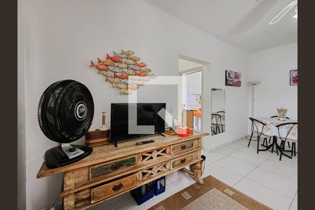 Sala de apartamento para alugar com 1 quarto, 50m² em Balneário Cidade Atlântica, Guarujá