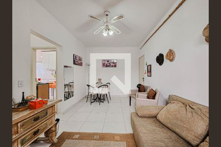 Sala de apartamento para alugar com 1 quarto, 50m² em Balneário Cidade Atlântica, Guarujá