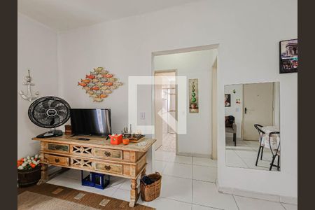 Sala de apartamento para alugar com 1 quarto, 50m² em Balneário Cidade Atlântica, Guarujá