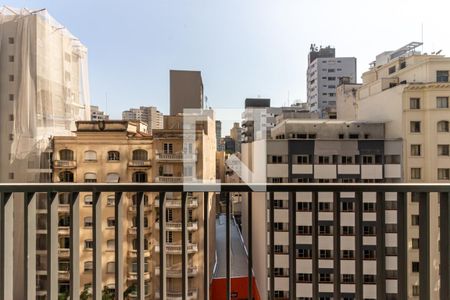 Varanda - Vista de kitnet/studio à venda com 1 quarto, 21m² em República, São Paulo